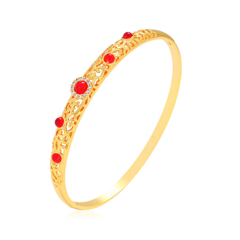 Wear FengShui Vine Design Alloy Zircon Luck Bracelet Bangle
