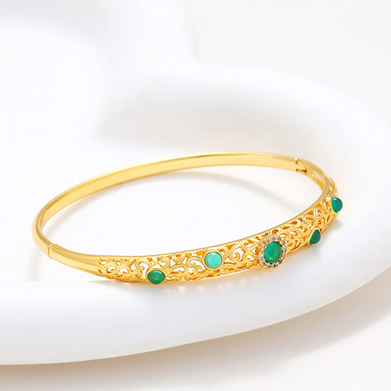 Wear FengShui Vine Design Alloy Zircon Luck Bracelet Bangle