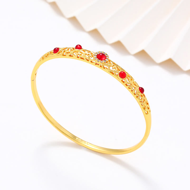 Wear FengShui Vine Design Alloy Zircon Luck Bracelet Bangle