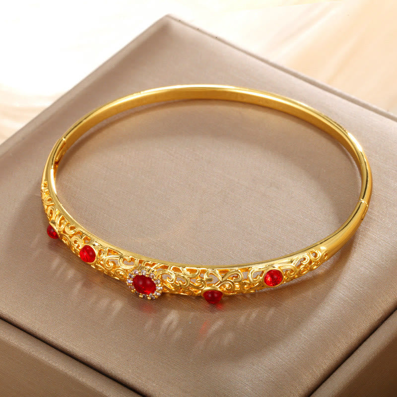 Wear FengShui Vine Design Alloy Zircon Luck Bracelet Bangle