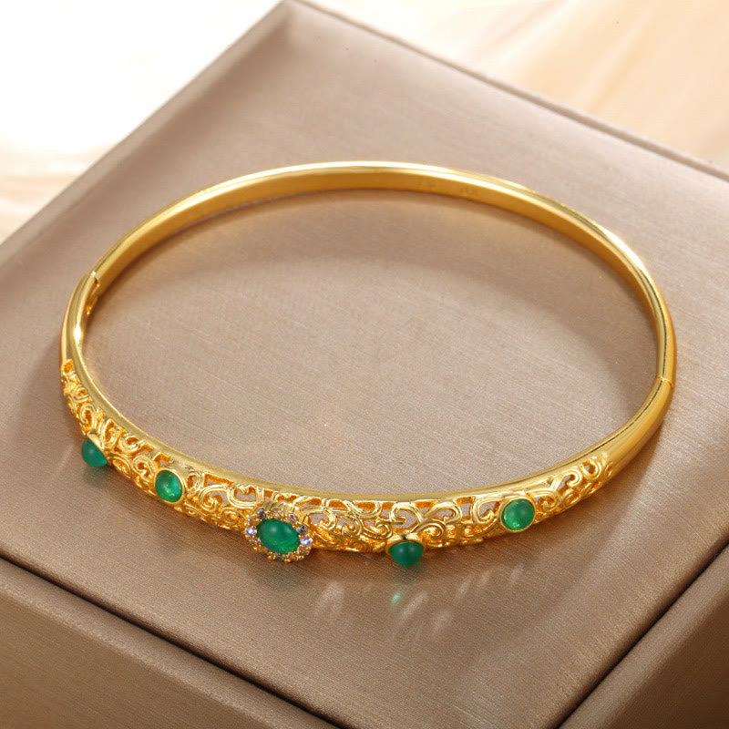 Wear FengShui Vine Design Alloy Zircon Luck Bracelet Bangle