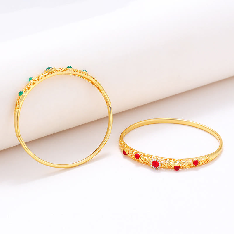 Wear FengShui Vine Design Alloy Zircon Luck Bracelet Bangle