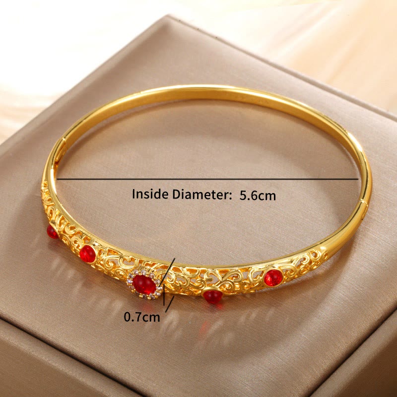 Wear FengShui Vine Design Alloy Zircon Luck Bracelet Bangle