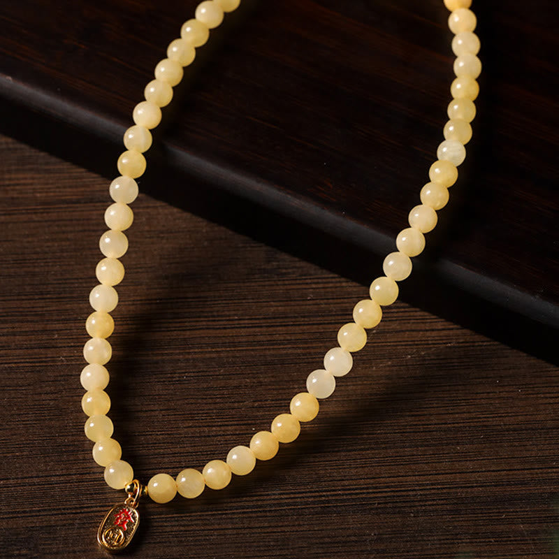 Wear FengShui Topaz Beads Jade Cube Double Circle Wealth Bracelet