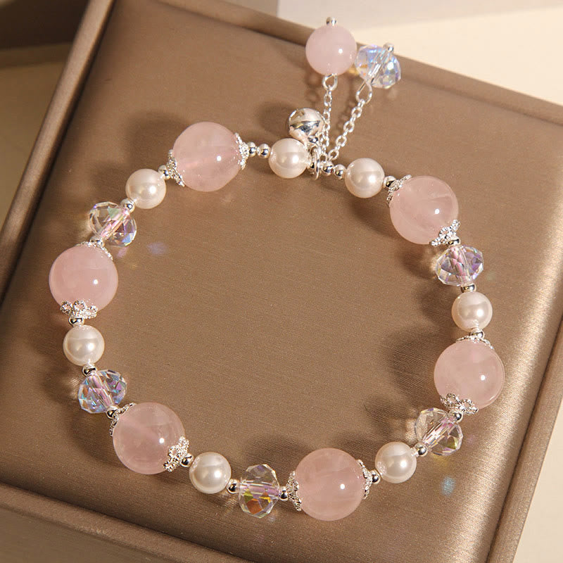 Wear FengShui Natural Pink Crystal Pearl Self-acceptance Bracelet