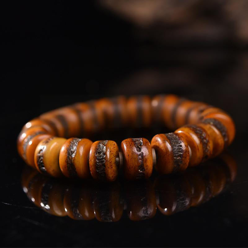 Wear FengShui Vintage Tibetan Bone Beads Skull Balance Bracelet