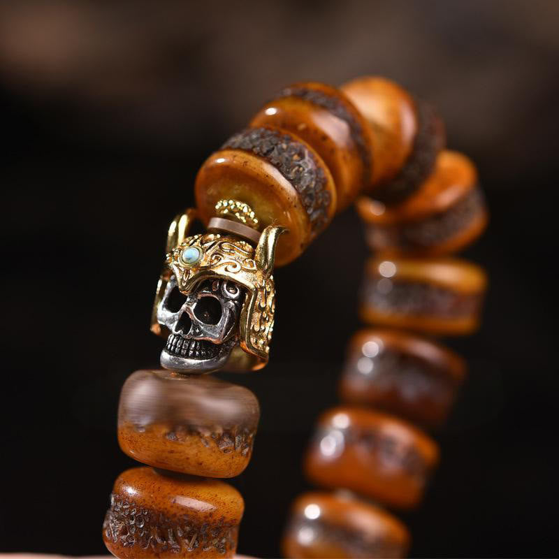 Wear FengShui Vintage Tibetan Bone Beads Skull Balance Bracelet