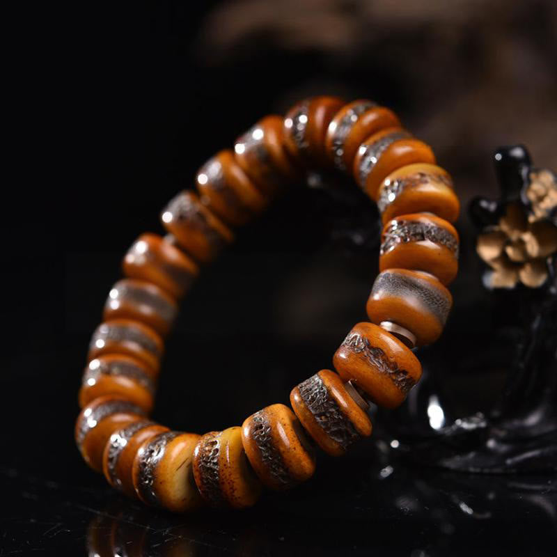 Wear FengShui Vintage Tibetan Bone Beads Skull Balance Bracelet