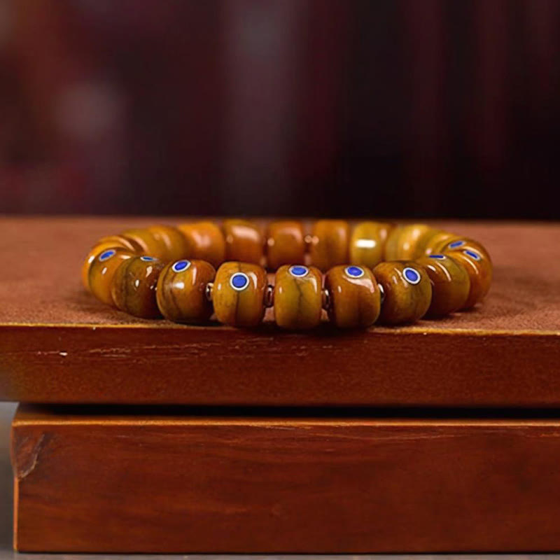 Wear FengShui Vintage Tibetan Bone Beads Braided Rope Positive Balance Bracelet