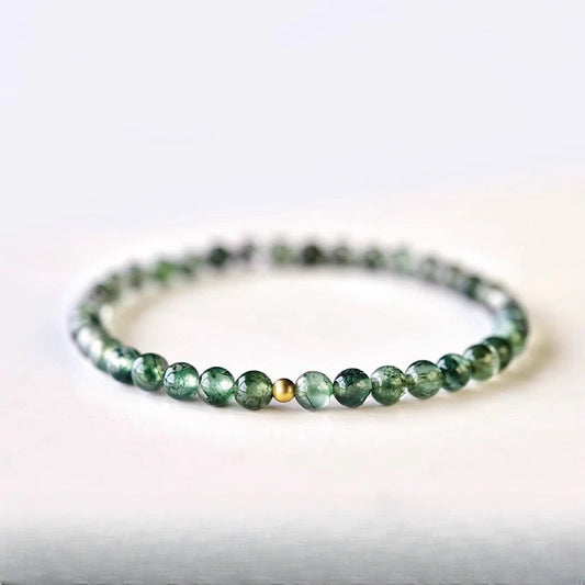 Wear FengShui Moss Agate Lucky Bead Soothing Bracelet