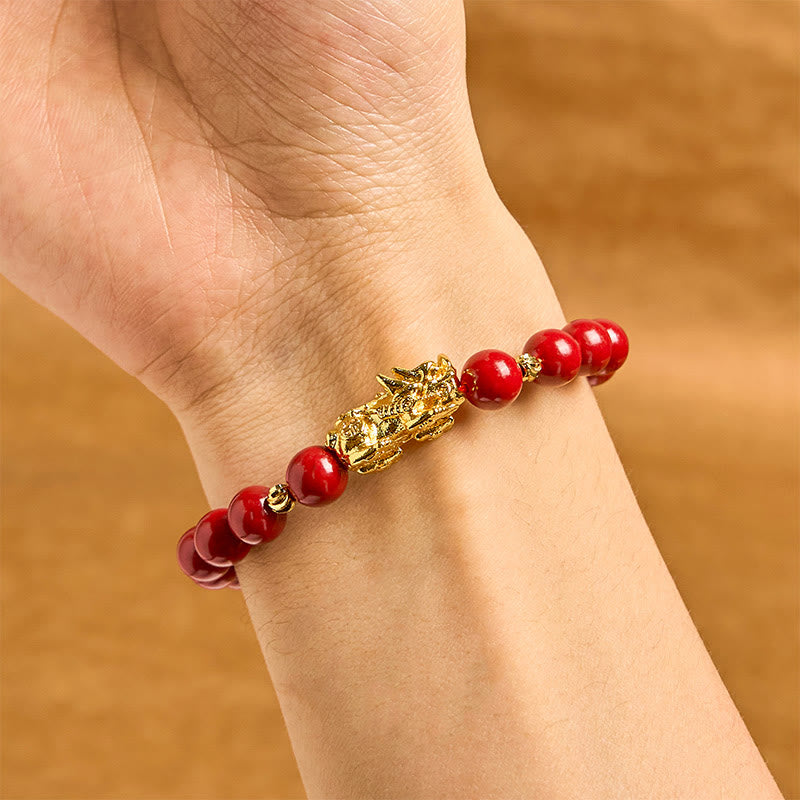 Wear FengShui Cinnabar PiXiu Calm Blessing Bracelet