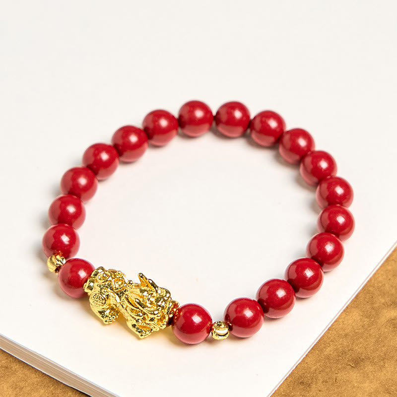 Wear FengShui Cinnabar PiXiu Calm Blessing Bracelet