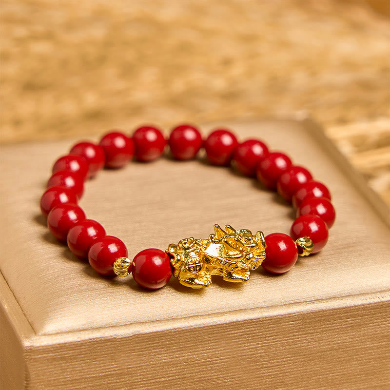 Wear FengShui Cinnabar PiXiu Calm Blessing Bracelet