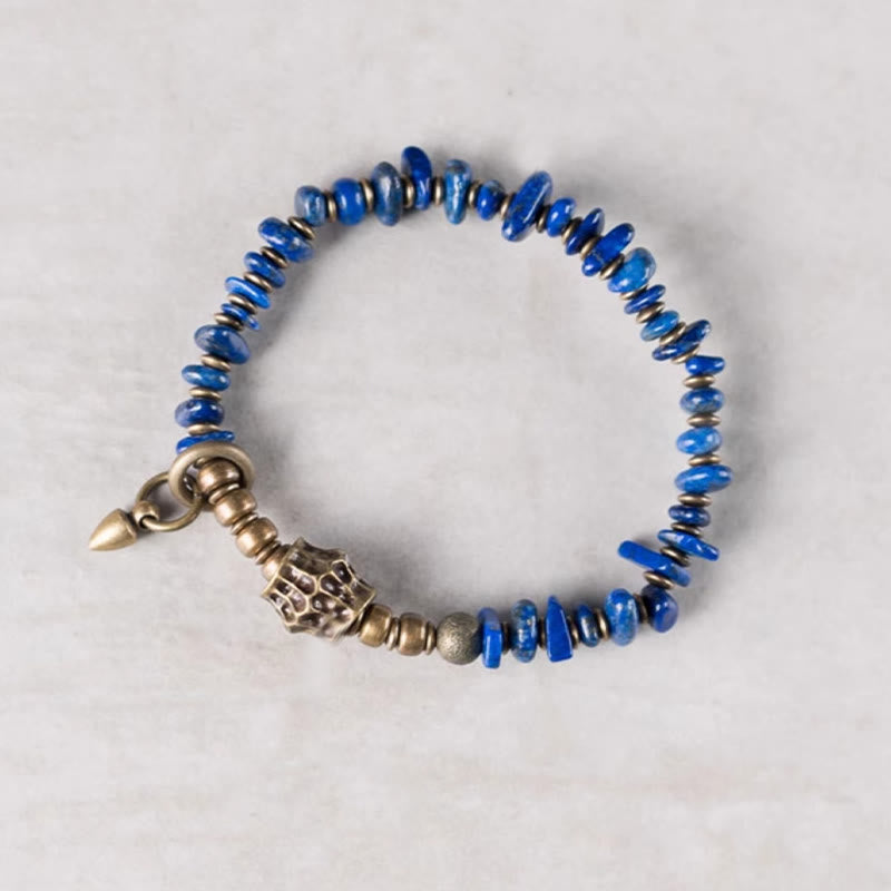 Wear FengShui Vintage Irregular Shape Design Lazurite Positive Bracelet