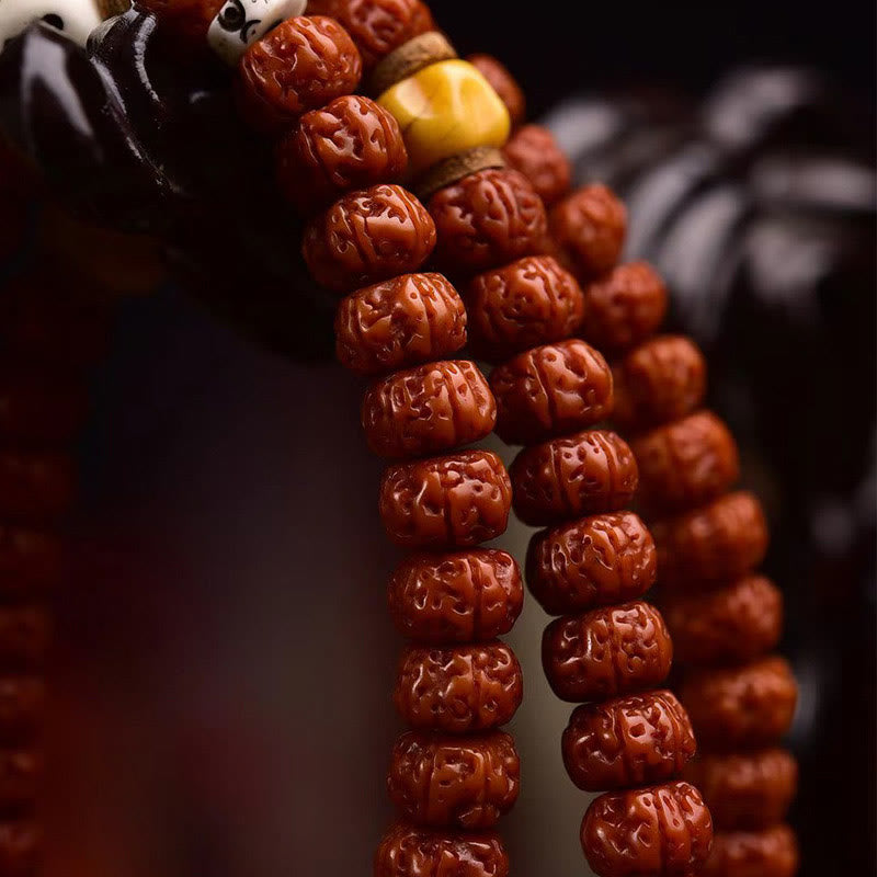 Wear FengShui 108 Beads Rudraksha Bodhi Seed Wealth Tassel Mala