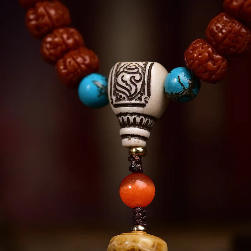 Wear FengShui 108 Beads Rudraksha Bodhi Seed Wealth Tassel Mala
