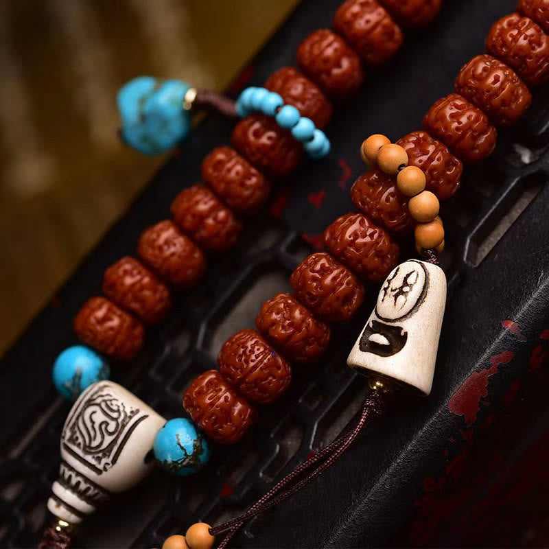 Wear FengShui 108 Beads Rudraksha Bodhi Seed Wealth Tassel Mala