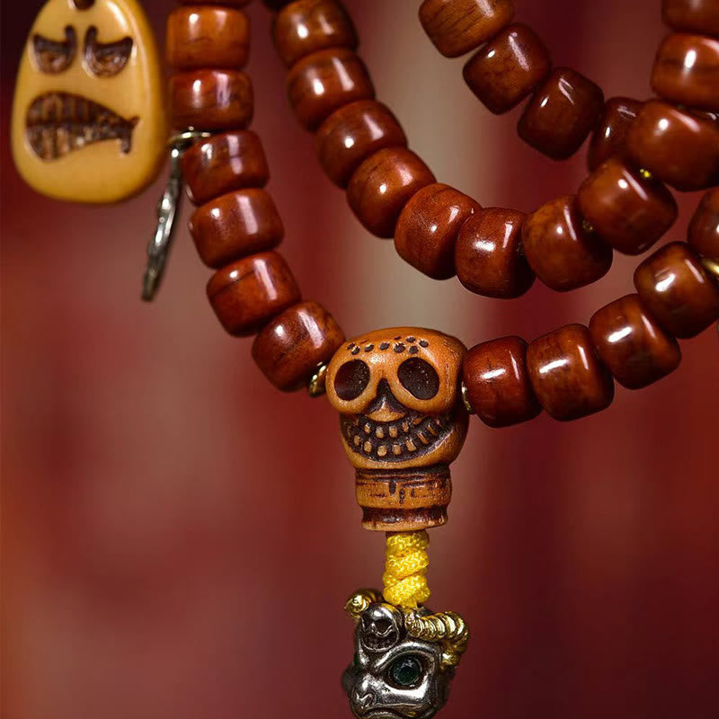 Wear FengShui Tibet 108 Beads Bone Beads Dzi Bead Strength Mala