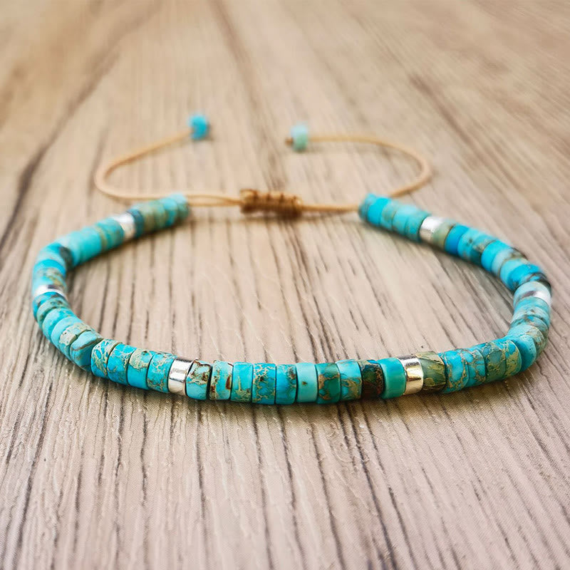 Wear FengShui Emperor Stone Happiness Spacer Bead Bracelet