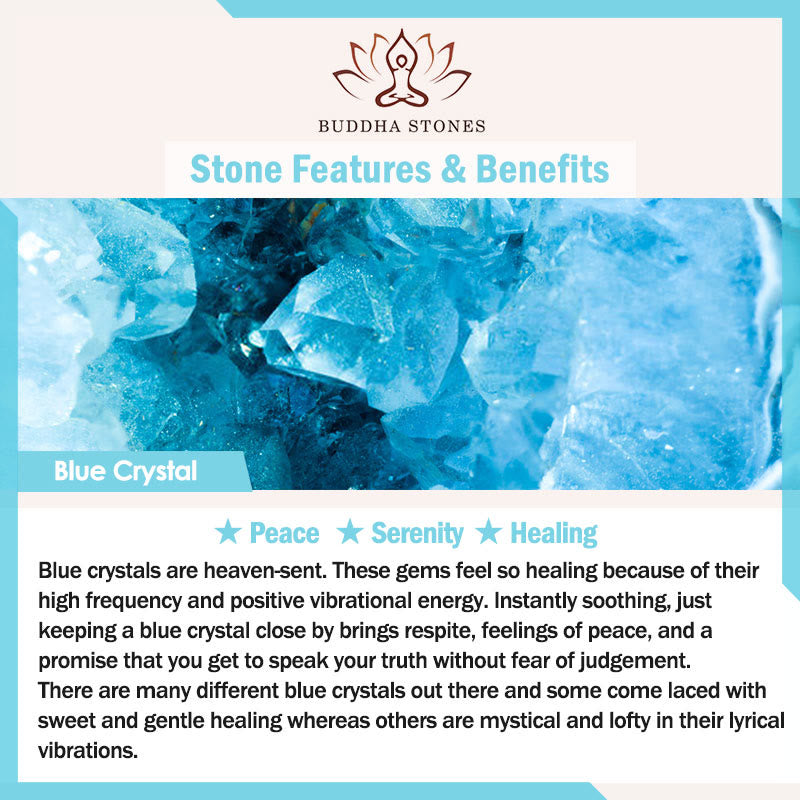 Wear FengShui Various Gravel Crystals White Crystal Blue Crystal Protection Bracelet