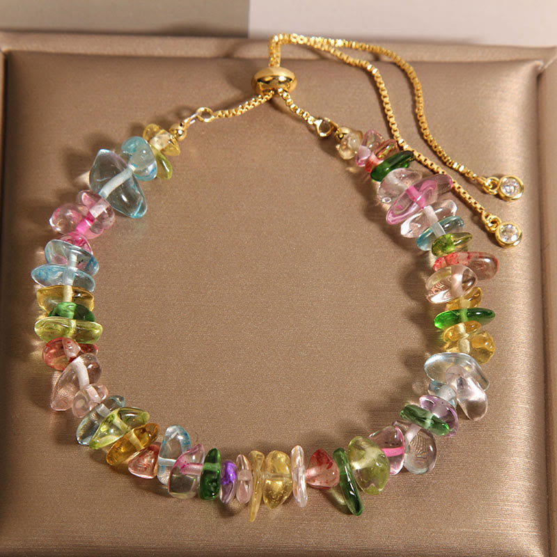 Wear FengShui Various Gravel Crystals White Crystal Blue Crystal Protection Bracelet