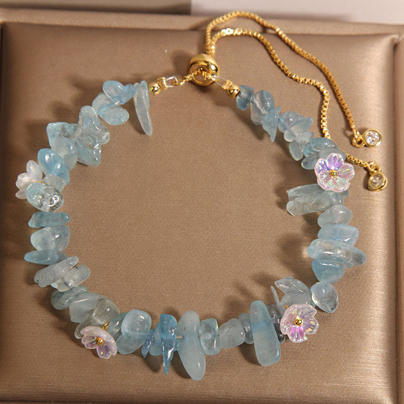 Wear FengShui Various Gravel Crystals White Crystal Blue Crystal Protection Bracelet