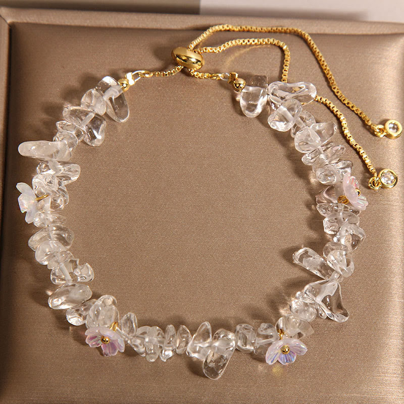 Wear FengShui Various Gravel Crystals White Crystal Blue Crystal Protection Bracelet