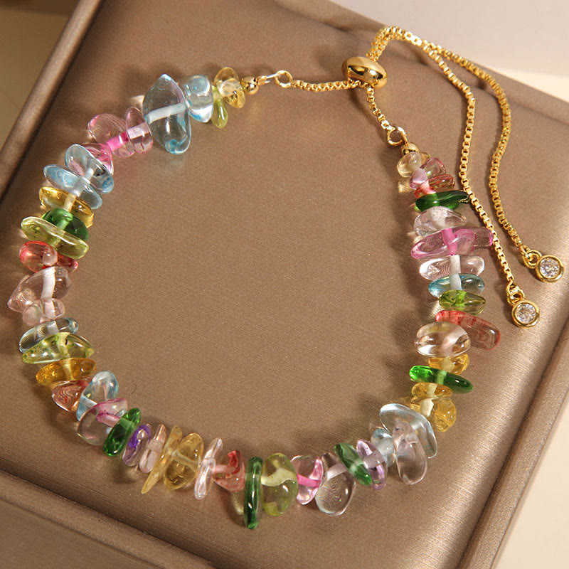 Wear FengShui Various Gravel Crystals White Crystal Blue Crystal Protection Bracelet