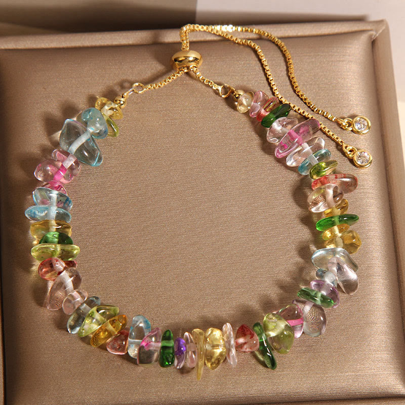Wear FengShui Various Gravel Crystals White Crystal Blue Crystal Protection Bracelet