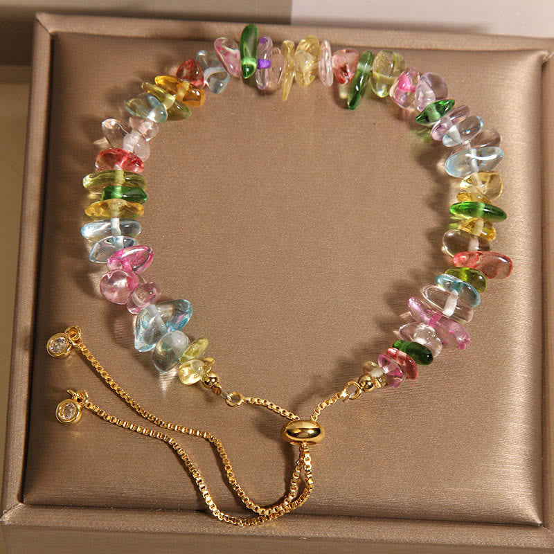 Wear FengShui Various Gravel Crystals White Crystal Blue Crystal Protection Bracelet