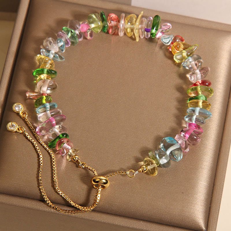 Wear FengShui Various Gravel Crystals White Crystal Blue Crystal Protection Bracelet