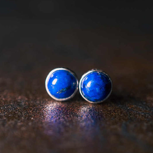 Wear FengShui Vintage 925 Sterling Silver Lazurite Balance Earrings