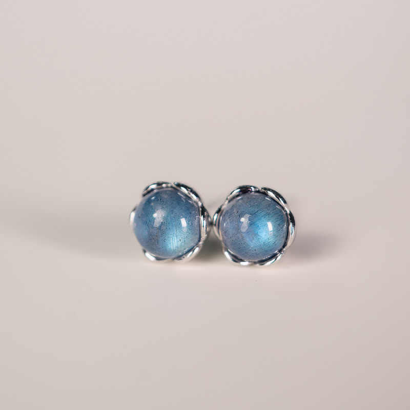 Wear FengShui 925 Sterling Silver Moonstone Positive Earrings