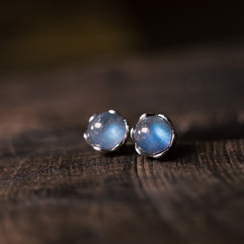 Wear FengShui 925 Sterling Silver Moonstone Positive Earrings