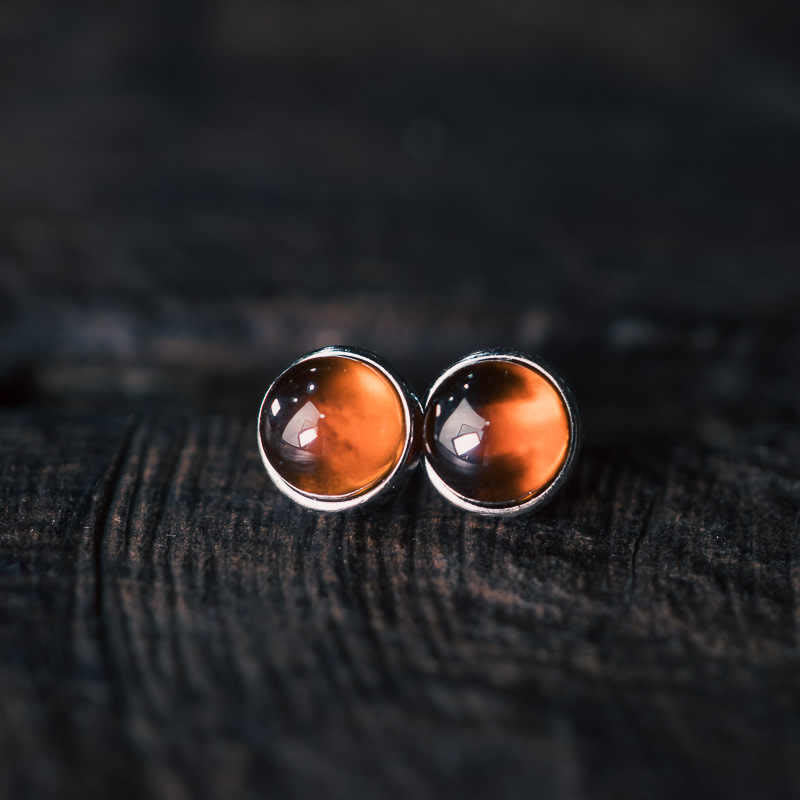 Wear FengShui 925 Sterling Silver Garnet Protection Earrings