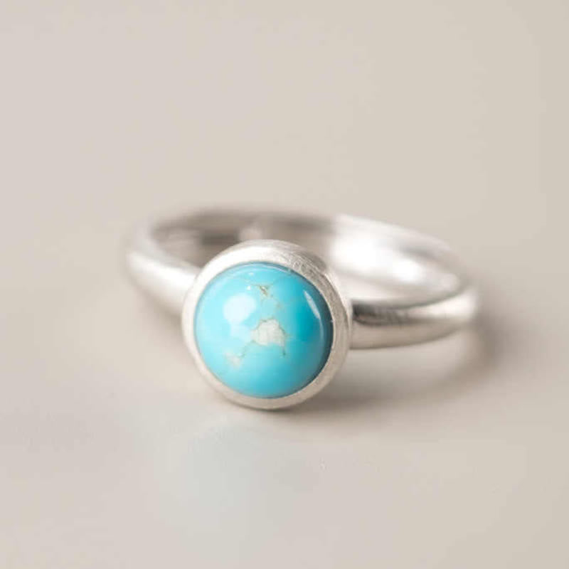 Wear FengShui Natural 925 Sterling Silver Lazurite Turquoise Adjustable Balance Ring