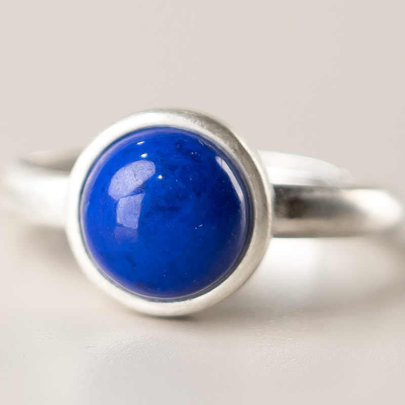 Wear FengShui Natural 925 Sterling Silver Lazurite Turquoise Adjustable Balance Ring