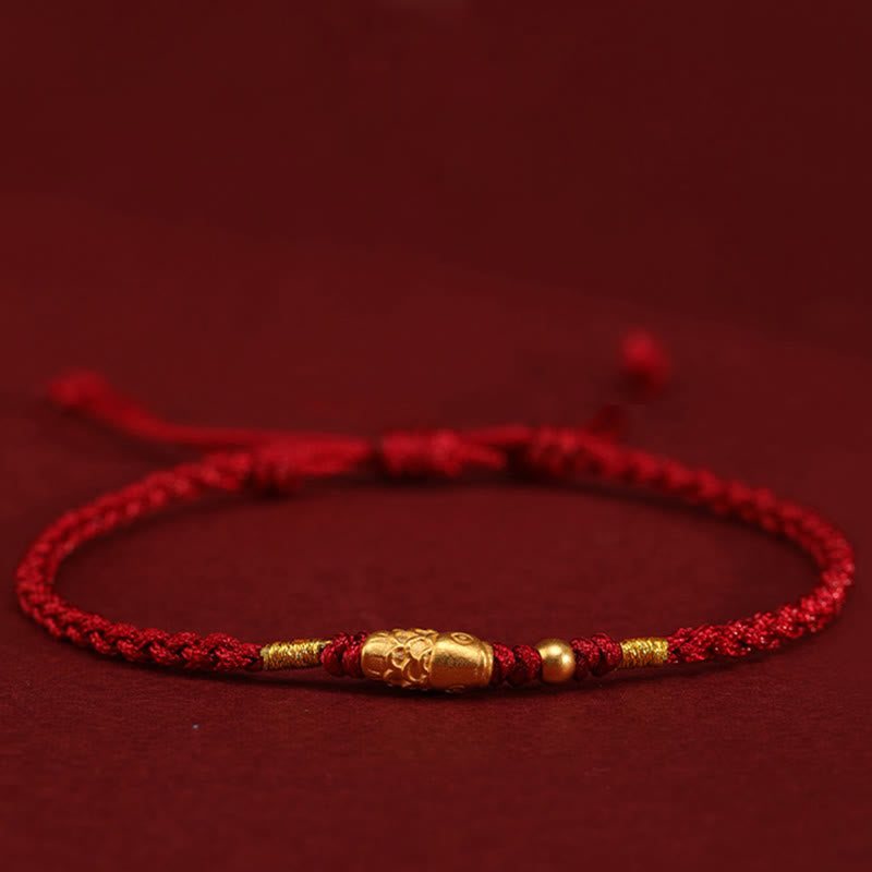 Wear FengShui 999 Gold Luck Protection Koi Fish Handmade Braided String Bracelet