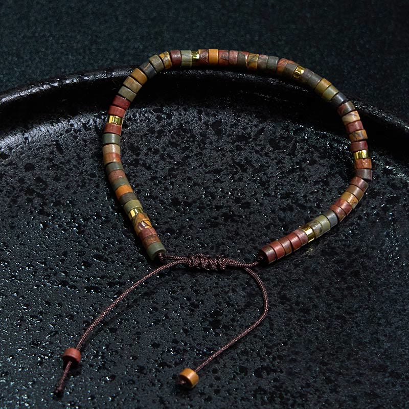 Wear FengShui Rhodonite Healing Relationships Spacer Bead Bracelet