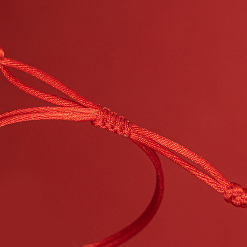 Wear FengShui Handmade Braided Red String Happy Knot Flat Knot Colorful Rope Bracelet