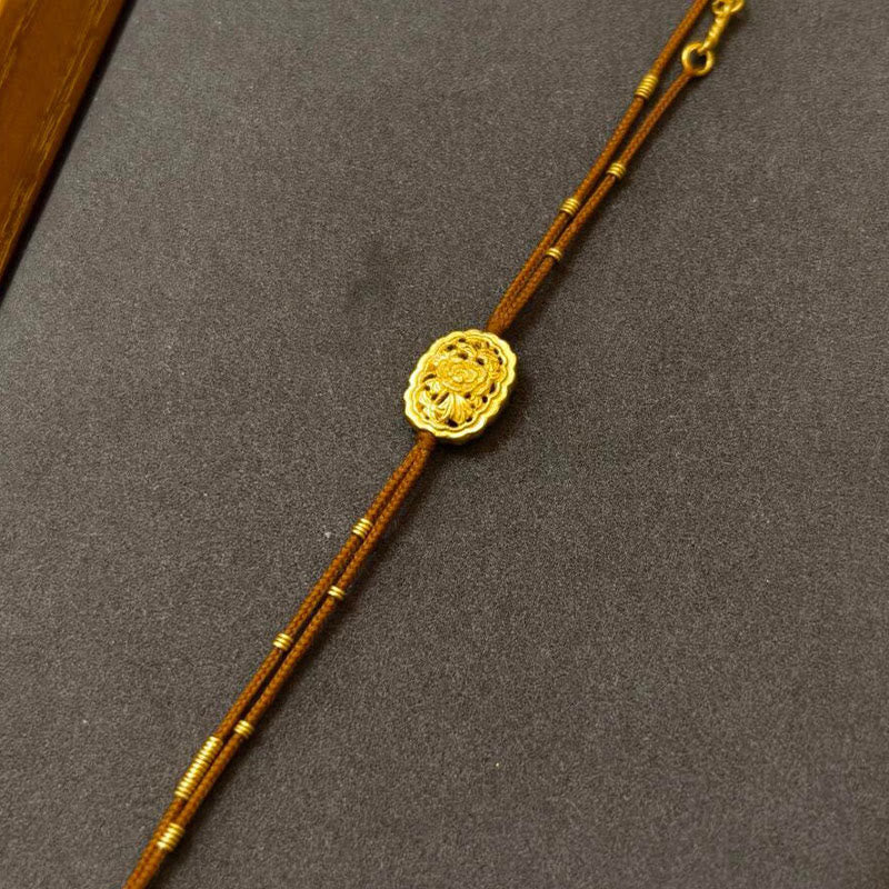 Wear FengShui Handmade Copper Gold Plated Peony String Balance Bracelet