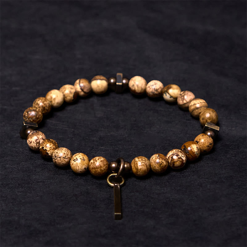 Wear FengShui Distressed Design Copper Luck Bracelet