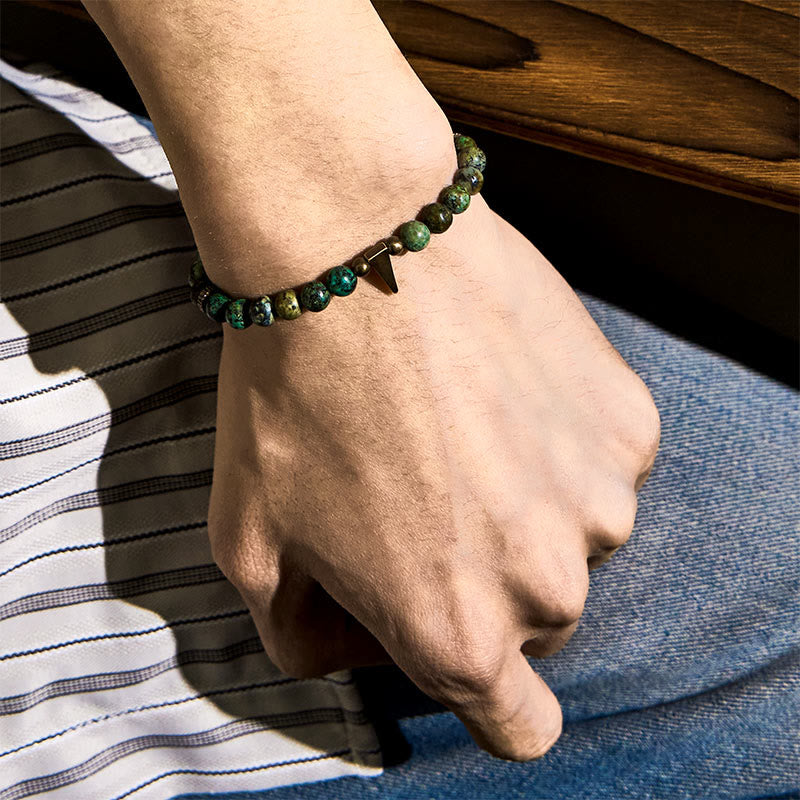 Wear FengShui Vintage Distressed Design Turquoise Copper Balance Bracelet
