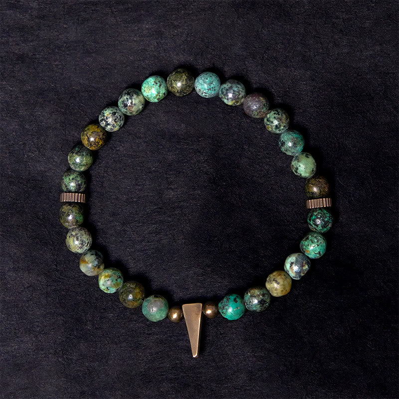 Wear FengShui Vintage Distressed Design Turquoise Copper Balance Bracelet