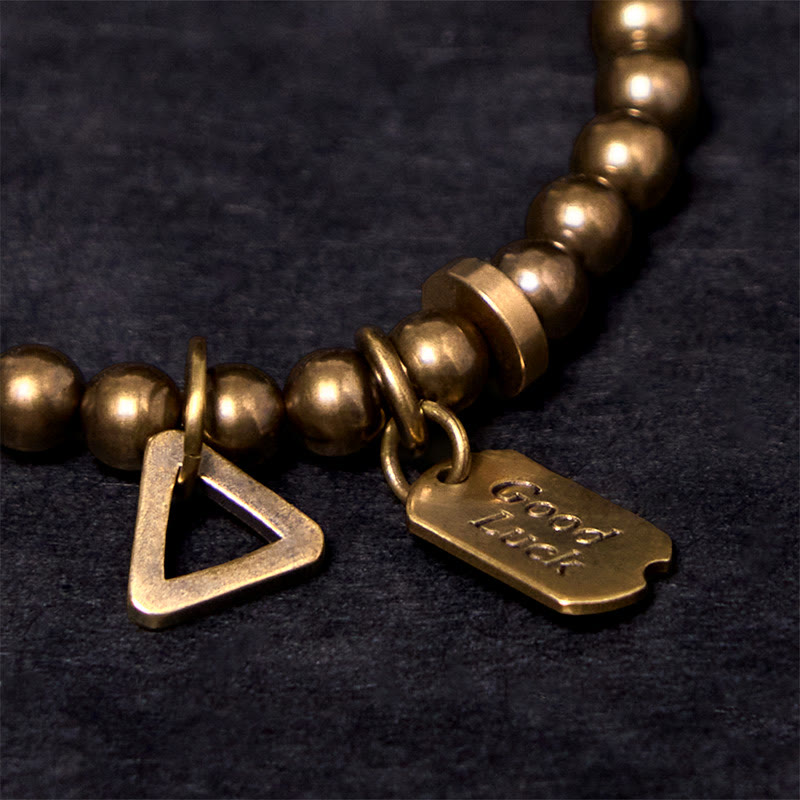 Wear FengShui "Wishing You Good Luck Always" Pure Copper Brass Bracelet Includes Gift Message Card