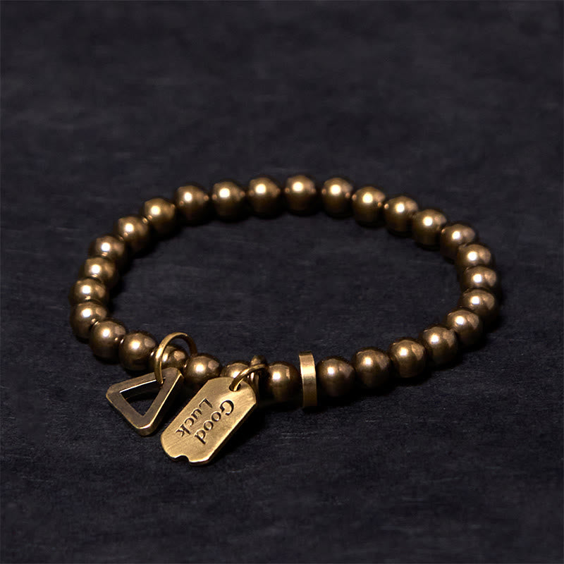 Wear FengShui Retro Pure Copper Brass Luck Bracelet
