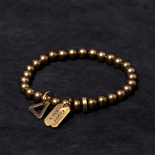 Wear FengShui Retro Pure Copper Brass Luck Bracelet