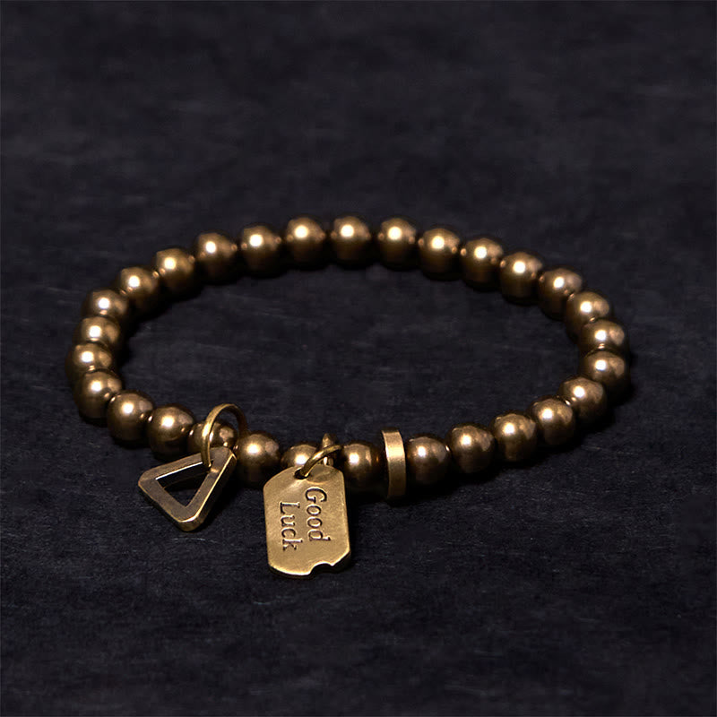 Wear FengShui "Wishing You Good Luck Always" Pure Copper Brass Bracelet Includes Gift Message Card