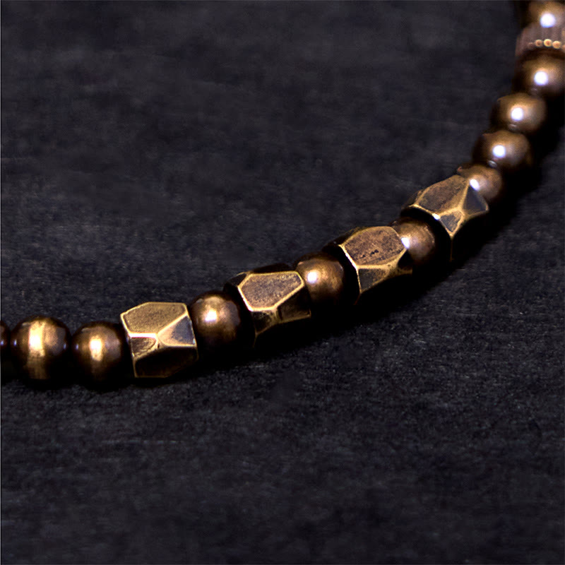 Wear FengShui "Wishing You Balance and Strength" Brass Beads Bracelet Includes Gift Message Card