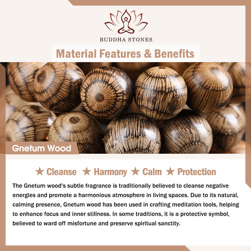 Wear FengShui Gnetum Wood Beads Protection Bracelet